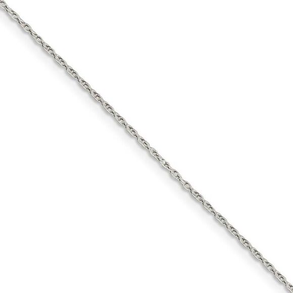 1.25mm Sterling Silver Solid Loose Rope Chain Necklace, 16 Inch - Picture 1 of 8